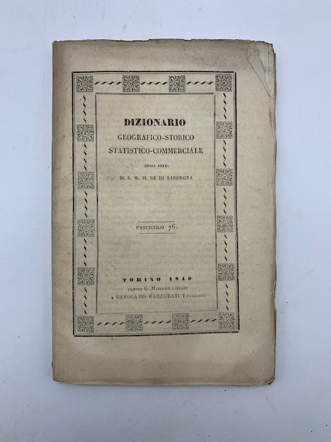 DIZIONARIO GEOGRAFICO STATISTICO COMMERCIALE DEGLI STATI DI S.M. IL RE DI SARDEGNA  3 VOL